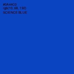 #0A44C0 - Science Blue Color Image