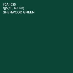 #0A4535 - Sherwood Green Color Image