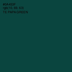 #0A453F - Te Papa Green Color Image