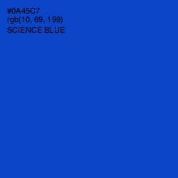 #0A45C7 - Science Blue Color Image