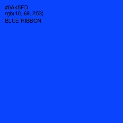 #0A45FD - Blue Ribbon Color Image