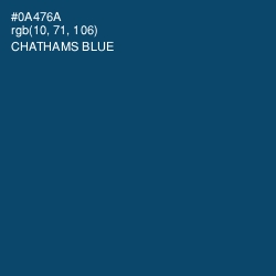 #0A476A - Chathams Blue Color Image