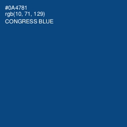 #0A4781 - Congress Blue Color Image