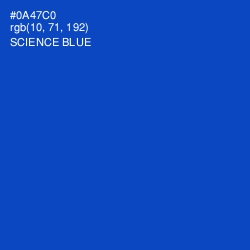 #0A47C0 - Science Blue Color Image