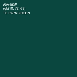 #0A483F - Te Papa Green Color Image