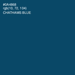 #0A4868 - Chathams Blue Color Image