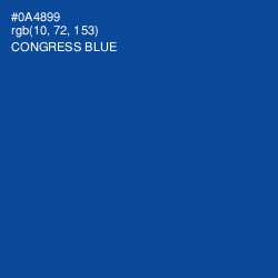 #0A4899 - Congress Blue Color Image