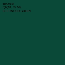 #0A4938 - Sherwood Green Color Image