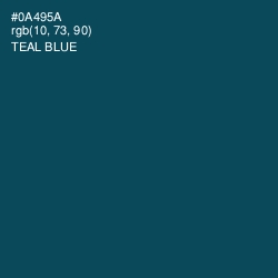 #0A495A - Teal Blue Color Image