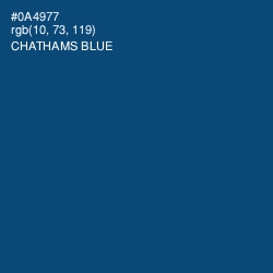 #0A4977 - Chathams Blue Color Image