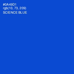 #0A49D1 - Science Blue Color Image