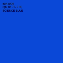 #0A49D8 - Science Blue Color Image