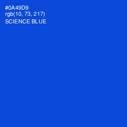 #0A49D9 - Science Blue Color Image