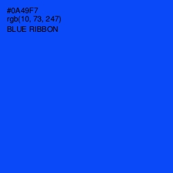 #0A49F7 - Blue Ribbon Color Image