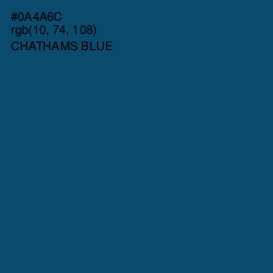 #0A4A6C - Chathams Blue Color Image