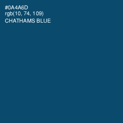 #0A4A6D - Chathams Blue Color Image