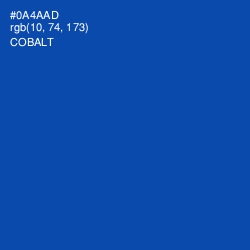 #0A4AAD - Cobalt Color Image