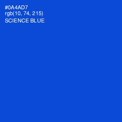 #0A4AD7 - Science Blue Color Image