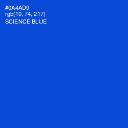 #0A4AD9 - Science Blue Color Image