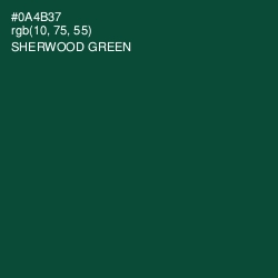 #0A4B37 - Sherwood Green Color Image
