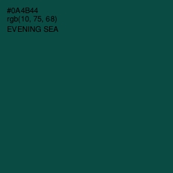 #0A4B44 - Evening Sea Color Image