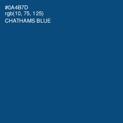#0A4B7D - Chathams Blue Color Image
