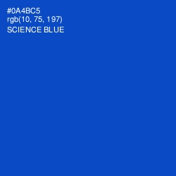 #0A4BC5 - Science Blue Color Image