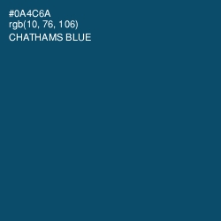 #0A4C6A - Chathams Blue Color Image