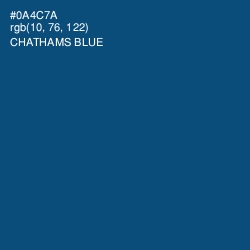 #0A4C7A - Chathams Blue Color Image