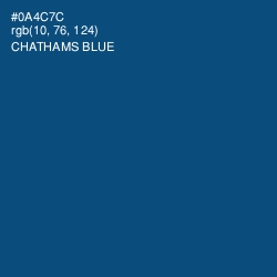 #0A4C7C - Chathams Blue Color Image