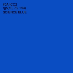 #0A4CC2 - Science Blue Color Image