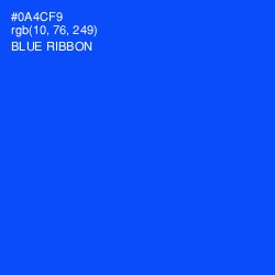 #0A4CF9 - Blue Ribbon Color Image