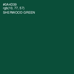 #0A4D39 - Sherwood Green Color Image