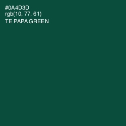 #0A4D3D - Te Papa Green Color Image