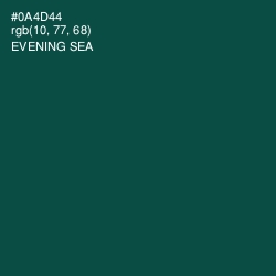 #0A4D44 - Evening Sea Color Image