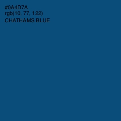 #0A4D7A - Chathams Blue Color Image