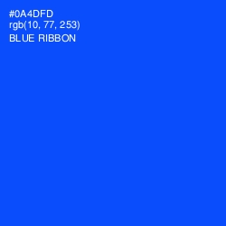 #0A4DFD - Blue Ribbon Color Image