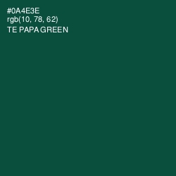 #0A4E3E - Te Papa Green Color Image