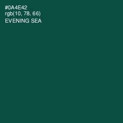 #0A4E42 - Evening Sea Color Image