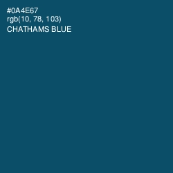 #0A4E67 - Chathams Blue Color Image