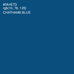 #0A4E7D - Chathams Blue Color Image