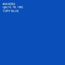#0A4EBA - Tory Blue Color Image