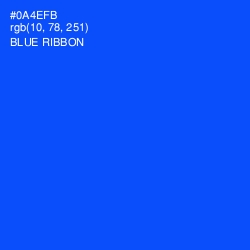 #0A4EFB - Blue Ribbon Color Image