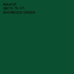 #0A4F2F - Sherwood Green Color Image