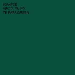 #0A4F3E - Te Papa Green Color Image