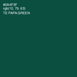 #0A4F3F - Te Papa Green Color Image