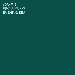 #0A4F48 - Evening Sea Color Image