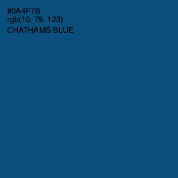 #0A4F7B - Chathams Blue Color Image