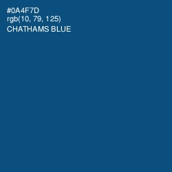 #0A4F7D - Chathams Blue Color Image