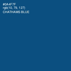 #0A4F7F - Chathams Blue Color Image